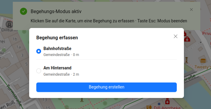 Quick-Record Aktionsmenü